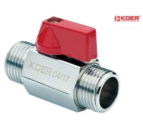 Кран кульовий KOER KR.402 - 1/2" ШШМ (МІНІ) Кран кульовий KOER KR.402 - 1/2" ШШМ (МІНІ)