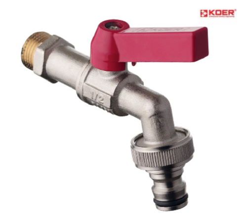 Кран полива KOER KR.259 - 1/2" ( с коннектором для быстрого подкл.) Кран полива KOER KR.259 - 1/2" ( с коннектором для быстрого подкл.)