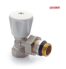 Вентиль радіаторний кутовий KOER KR.901-Gi - 1/2*1/2 подача (антипротечка)