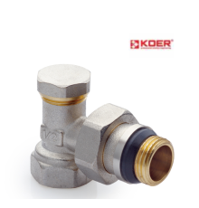 Кран радіаторний кутовий KOER KR.902-Gi - 1/2*1/2 обратка (антипротечка)