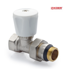 Вентиль радіаторний прямий KOER KR.903-GI - 1/2*1/2 подача (антипротечка)