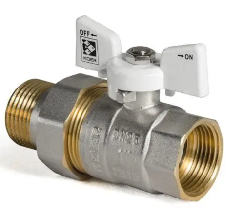 Кран з американкою прямий KOER WHITE KR.227.W-Gi - 1/2" (антипротечка) Кран з американкою прямий KOER WHITE KR.227.W-Gi - 1/2" (антипротечка)