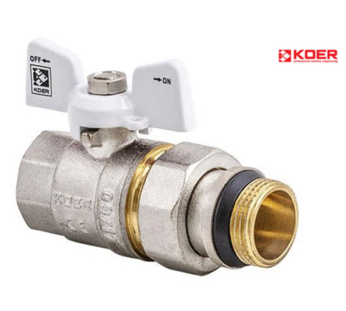 Кран з американкою прямий KOER WHITE KR.227.W-Gi - 1/2" (антипротечка) Кран з американкою прямий KOER WHITE KR.227.W-Gi - 1/2" (антипротечка)