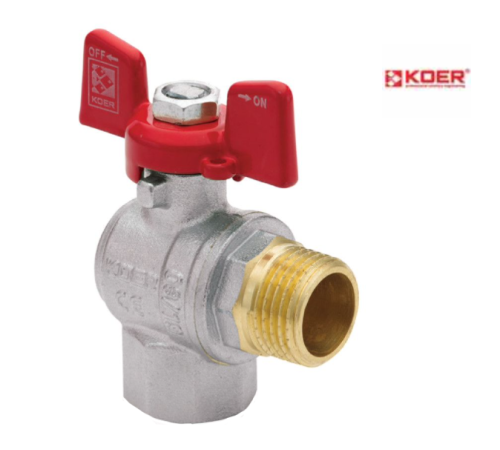 Кран кульовий кутовий KOER KR.208 - 1/2" ГШМ Кран кульовий кутовий KOER KR.208 - 1/2" ГШМ