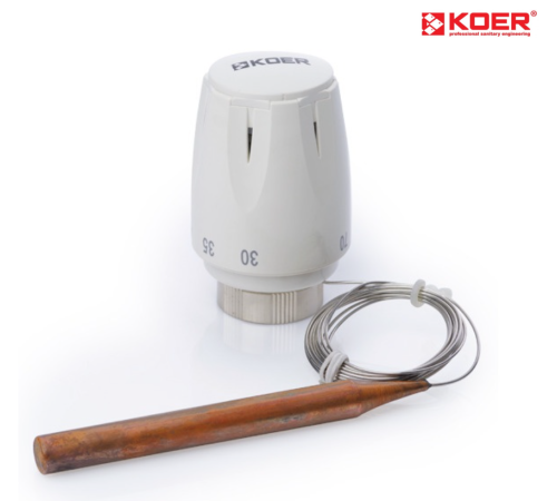 Термоголовка KOER KR.1331 - M30x1.5 з виносним датчиком Термоголовка KOER KR.1331 - M30x1.5 з виносним датчиком