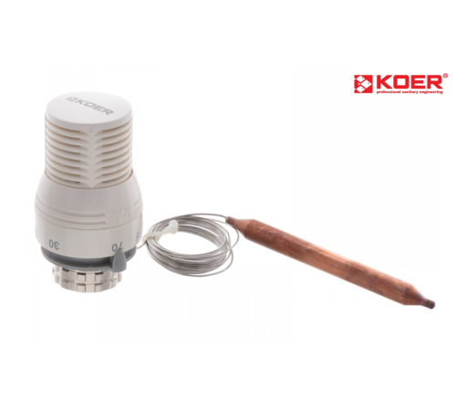 Термоголовка KOER KR.1332 - M30x1.5 з виносним датчиком Термоголовка KOER KR.1332 - M30x1.5 з виносним датчиком