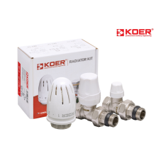 Комплект для підключення радіатора KOER SET-12 - 1/2"*1/2" ВЗ (прямий)