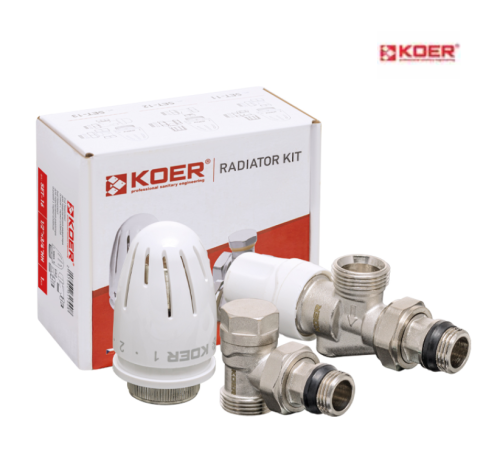 Комплект для підключення радіатора KOER SET-16 - 1/2"*3/4" ЗЗ (осьовий) Комплект для підключення радіатора KOER SET-16 - 1/2"*3/4" ЗЗ (осьовий)