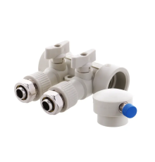 Колектор PPR KOER D40*20 на 2 виходи K0190.PRO з фітингом