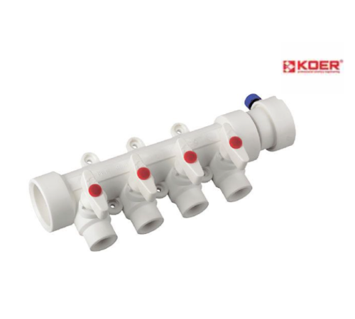 Колектор PPR KOER D40*20 на 4 виходи K0171.PRO (KP0221) Колектор PPR KOER D40*20 на 4 виходи K0171.PRO (KP0221)