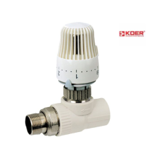 Кран PPR KOER термостатичний з термоголовою прямий D20*1/2 K0155.PRO (KP0198)