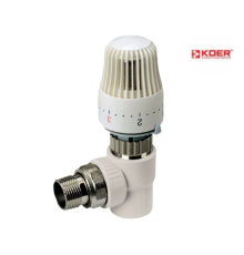 Кран PPR KOER термостатичний з термоголовою кутовий D20*1/2 K0153.PRO (KP0195)
