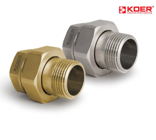Американка KOER KR.341.WN пряма - 1/2" (без нікелю) Американка KOER KR.341.WN пряма - 1/2" (без нікелю)