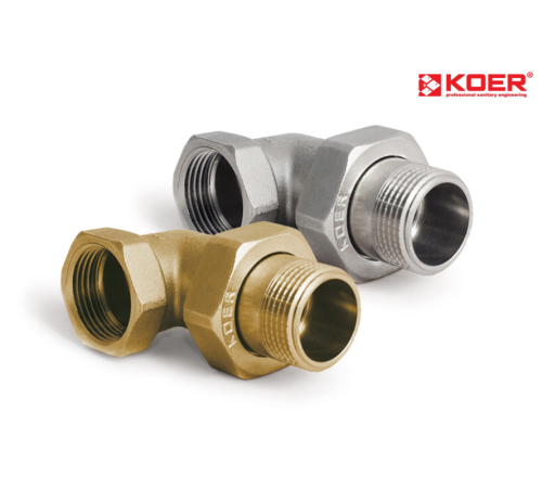 Американка KOER KR.342 кутова - 1" (нікель) Американка KOER KR.342 кутова - 1" (нікель)