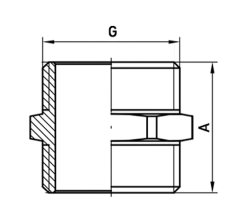Ніпель KOER KF.N10 - 1" (нікель) Ніпель KOER KF.N10 - 1" (нікель)