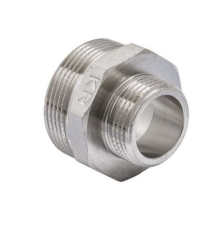 Ніпель редукційний KOER KF.N0206 - 1/2*1/4" (нікель)