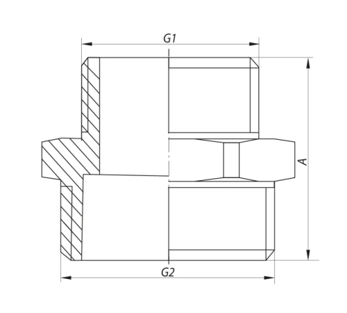 Ніпель редукційний KOER KF.N0206 - 1/2*1/4" (нікель) Ніпель редукційний KOER KF.N0206 - 1/2*1/4" (нікель)