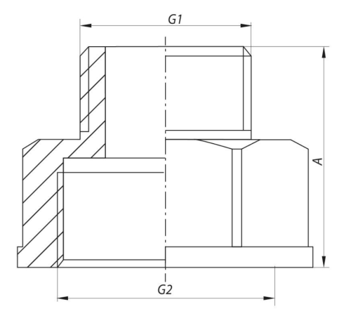 Перехідник KOER KF.A0608 - 3/4*1/2" (нікель) Перехідник KOER KF.A0608 - 3/4*1/2" (нікель)