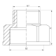 Перехідник KOER KF.A0608 - 3/4*1/2" (нікель)