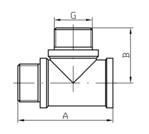 Тройник KOER KF.T06FMM - 1/2" ВНН (никель) Тройник KOER KF.T06FMM - 1/2" ВНН (никель)