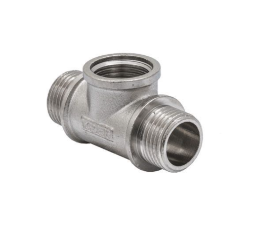 Тройник KOER KF.T06MFM - 1/2" НВН (никель) Тройник KOER KF.T06MFM - 1/2" НВН (никель)