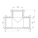 Тройник редукционный KOER KF.T100810F - 1*3/4*1" ВВВ (никель)