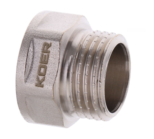 Подовжувач KOER KF.E06-15 - 1/2" - 15 мм (нікель) Подовжувач KOER KF.E06-15 - 1/2" - 15 мм (нікель)