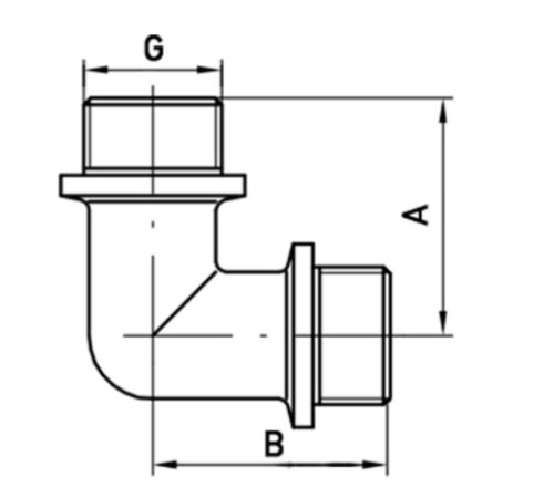 Кут KOER KF.L06M - 1/2" ЗЗ (нікель) Кут KOER KF.L06M - 1/2" ЗЗ (нікель)
