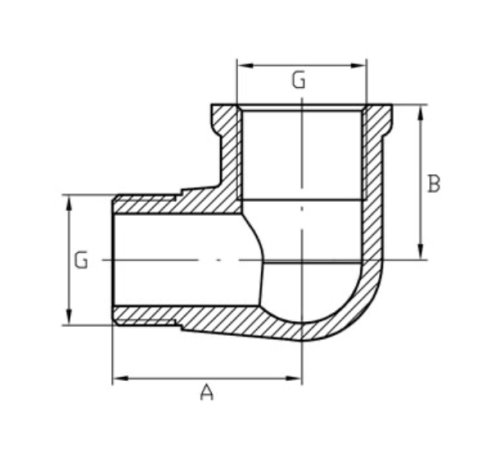 Кут KOER KF.L08MF.WN - 3/4" MF Кут KOER KF.L08MF.WN - 3/4" MF