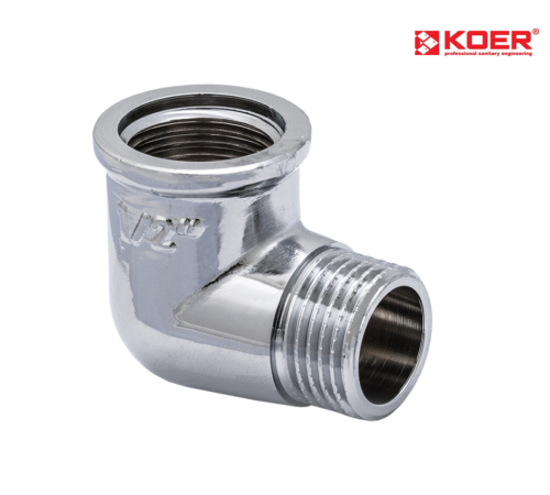 Кут KOER KF.L06MF.CHR - 1/2" MF (хром) Кут KOER KF.L06MF.CHR - 1/2" MF (хром)