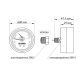 Термо-Манометр аксиальный KOER KM.812A D=80 мм (0-4 bar) 1/2''