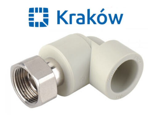 Угол с накидной гайкой Krakow D25*3/4 (латунь) Угол с накидной гайкой Krakow D25*3/4 (латунь)
