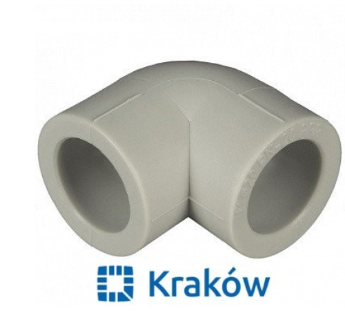 Угол PP-R з'єднувальний Krakow D75*90 Угол PP-R з'єднувальний Krakow D75*90