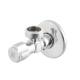 Кран приладовий кутовий Raftec Silver ABS Four Ribs Handle 1/2"*3/4" VFE0102 (вентильний)