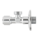 Кран приладовий кутовий Raftec Silver ABS Four Ribs Handle 1/2"*3/4" VFE0102 (вентильний)