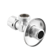 Кран приладовий кутовий Raftec Silver ABS Four Ribs Handle 1/2"*3/4" VFE0102 (вентильний)