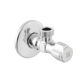 Кран приладовий кутовий Raftec Silver ABS Four Ribs Handle 1/2"*3/4" VFE0102 (вентильний)