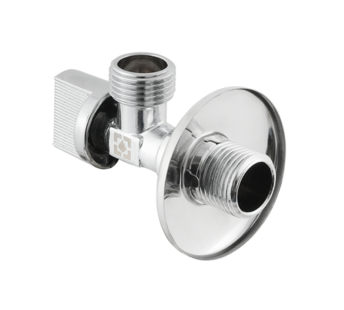 Кран приладовий кутовий Raftec Relo Silver 1/2"*1/2" KH0101