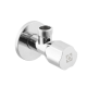 Кран приладовий кутовий Raftec Silver ABS Handle 1/2"*1/2" VMI0101 ( з керамічним запірним елементом )