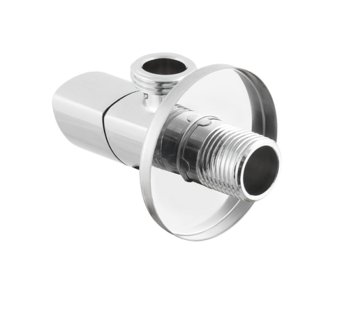Кран приладовий кутовий Raftec Relo Silver 1/2"*1/2" VKE80101 ( з керамічним запірним елементом )