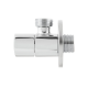 Кран приладовий кутовий Raftec Relo Silver Mini 1/2"*1/2" VKM80101 ( з керамічним запірним елементом )