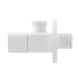 Кран приладовий кутовий Raftec Relo White 1/2"*3/4" VKW80102 ( з керамічним запірним елементом )