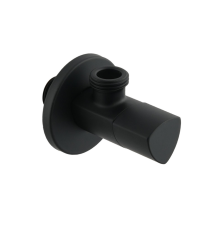 Кран приладовий кутовий Raftec Relo Black 1/2"*1/2" VKB80101 ( з керамічним запірним елементом )