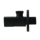 Кран приладовий кутовий Raftec Relo Black 1/2"*3/4" VKB80102 ( з керамічним запірним елементом )
