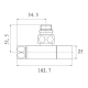 Комплект кутових кранів Raftec RV-5034 1/2"x3/4"