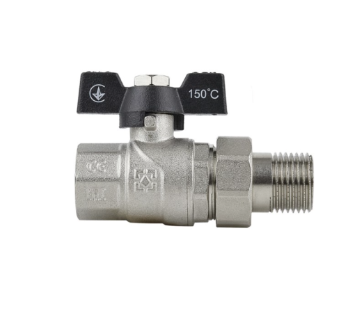 Кран кульовий з американкою Raftec BLACK 1/2" (DRBS1) посилений Кран кульовий з американкою Raftec BLACK 1/2" (DRBS1) посилений
