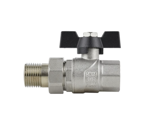 Кран кульовий з американкою Raftec BLACK 1/2" (DRBS1) посилений Кран кульовий з американкою Raftec BLACK 1/2" (DRBS1) посилений
