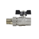 Кран кульовий з американкою Raftec BLACK 1/2" (DRBS1) посилений