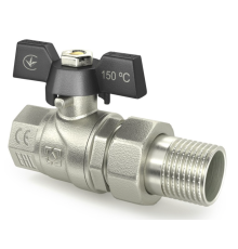 Кран кульовий з американкою Raftec BLACK 1/2" (DRBS1) посилений