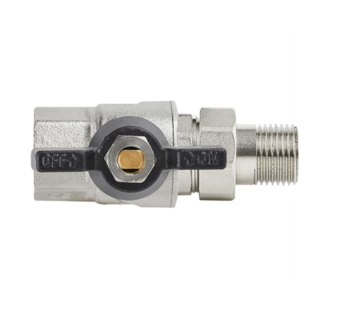 Кран кульовий з американкою Raftec BLACK 1/2" (DRBS1) посилений Кран кульовий з американкою Raftec BLACK 1/2" (DRBS1) посилений